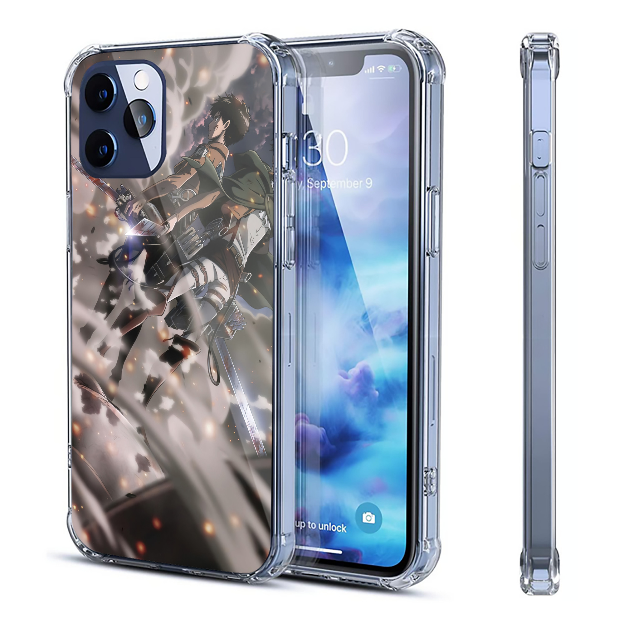 （画像用） 進撃の巨人 Attack on Titan 【iPhone 12シリーズ対応】透明スマホケース（クリアソフトケース）